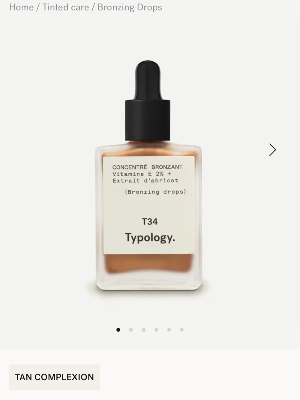 T34 Bronzing Drops - Tan Complexion